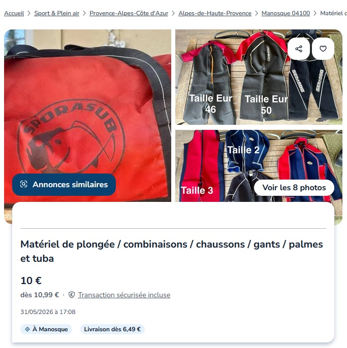 Matériel à vendre